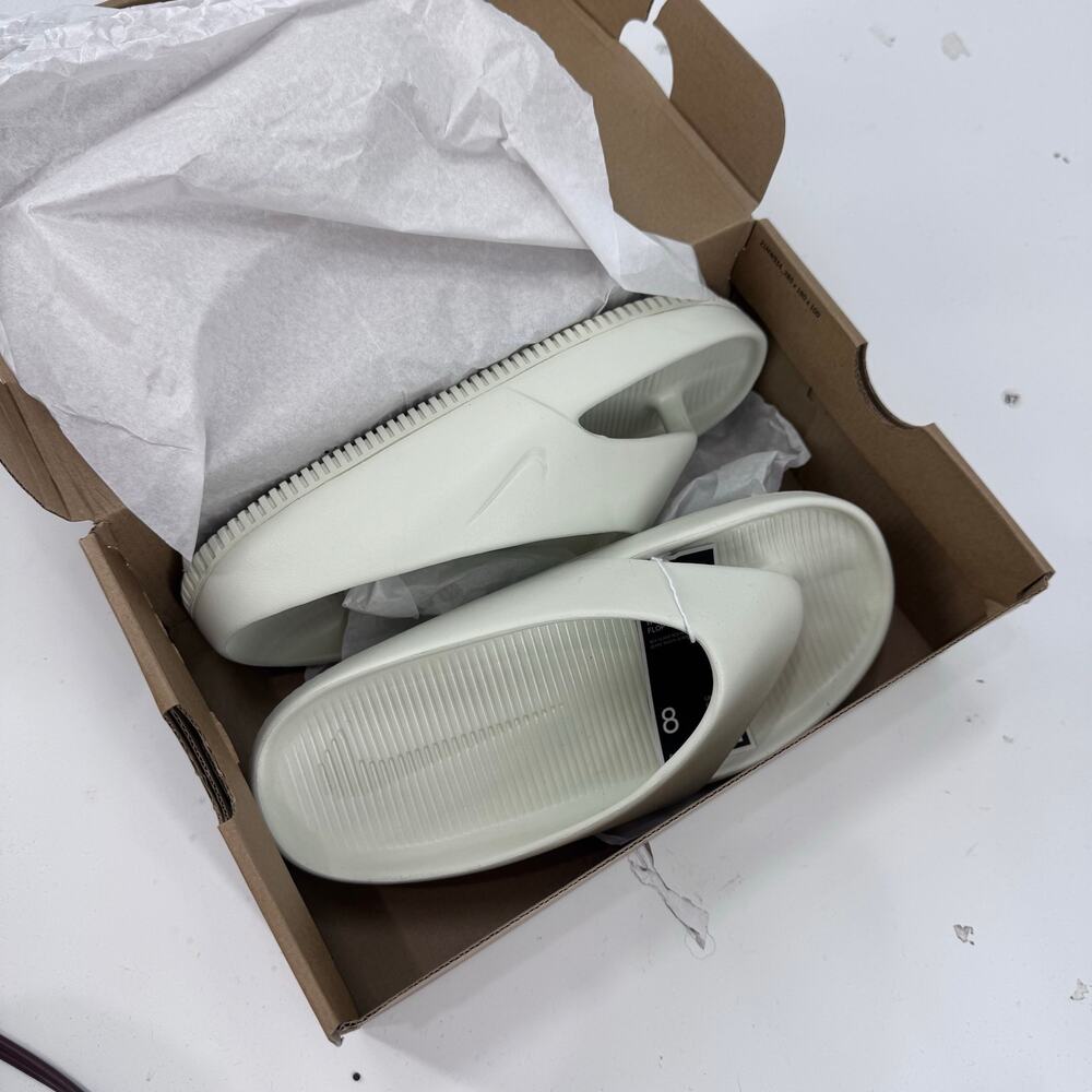 Nike Women's Calm Flip Flop Sandals Slides Sea Glass White Size 8 NWB - Picture 5 of 7
